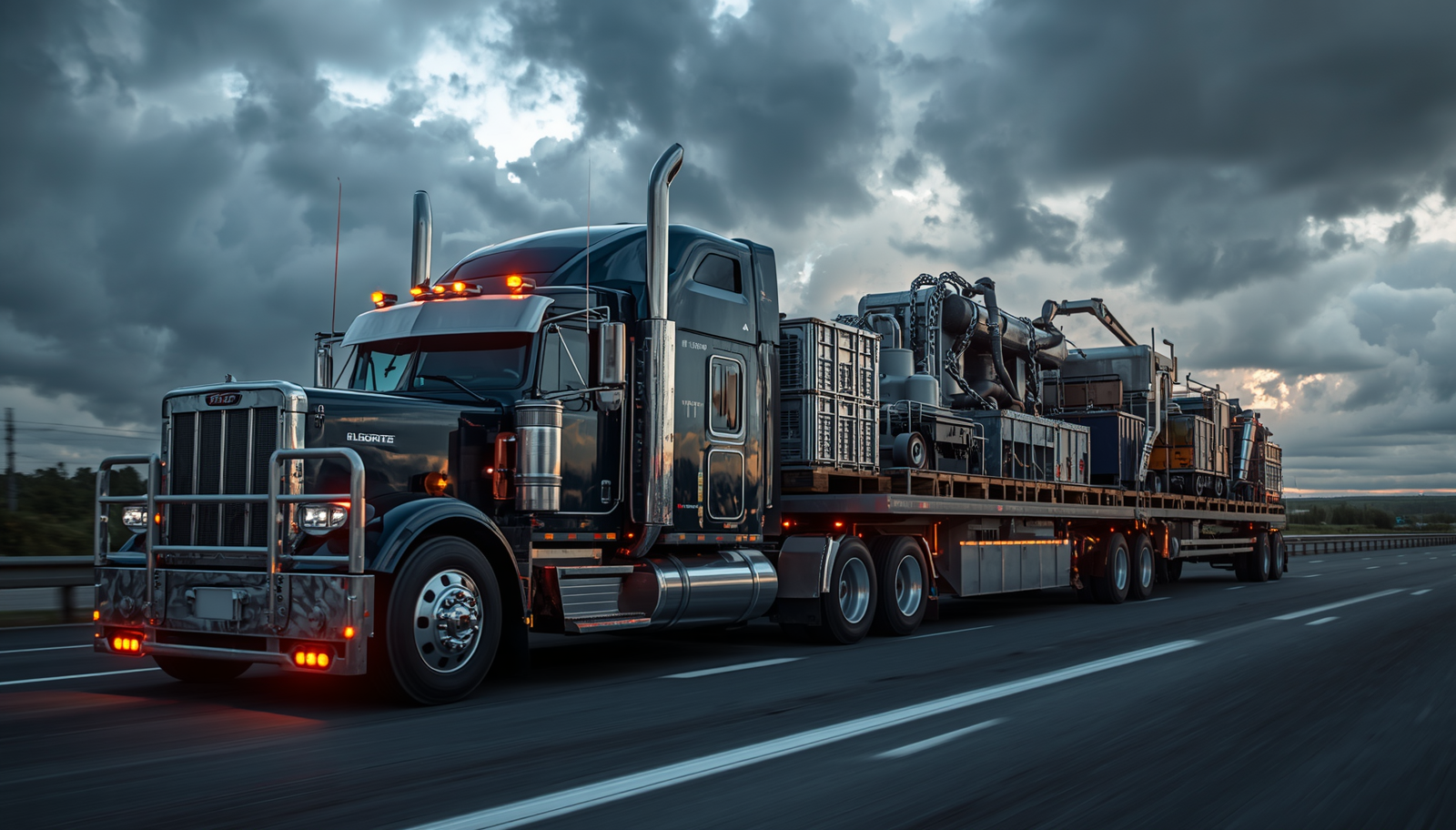 Truck on highway