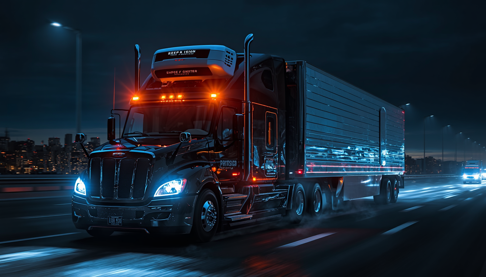 Truck driver on highway